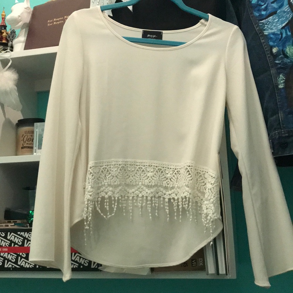 Creme crop top